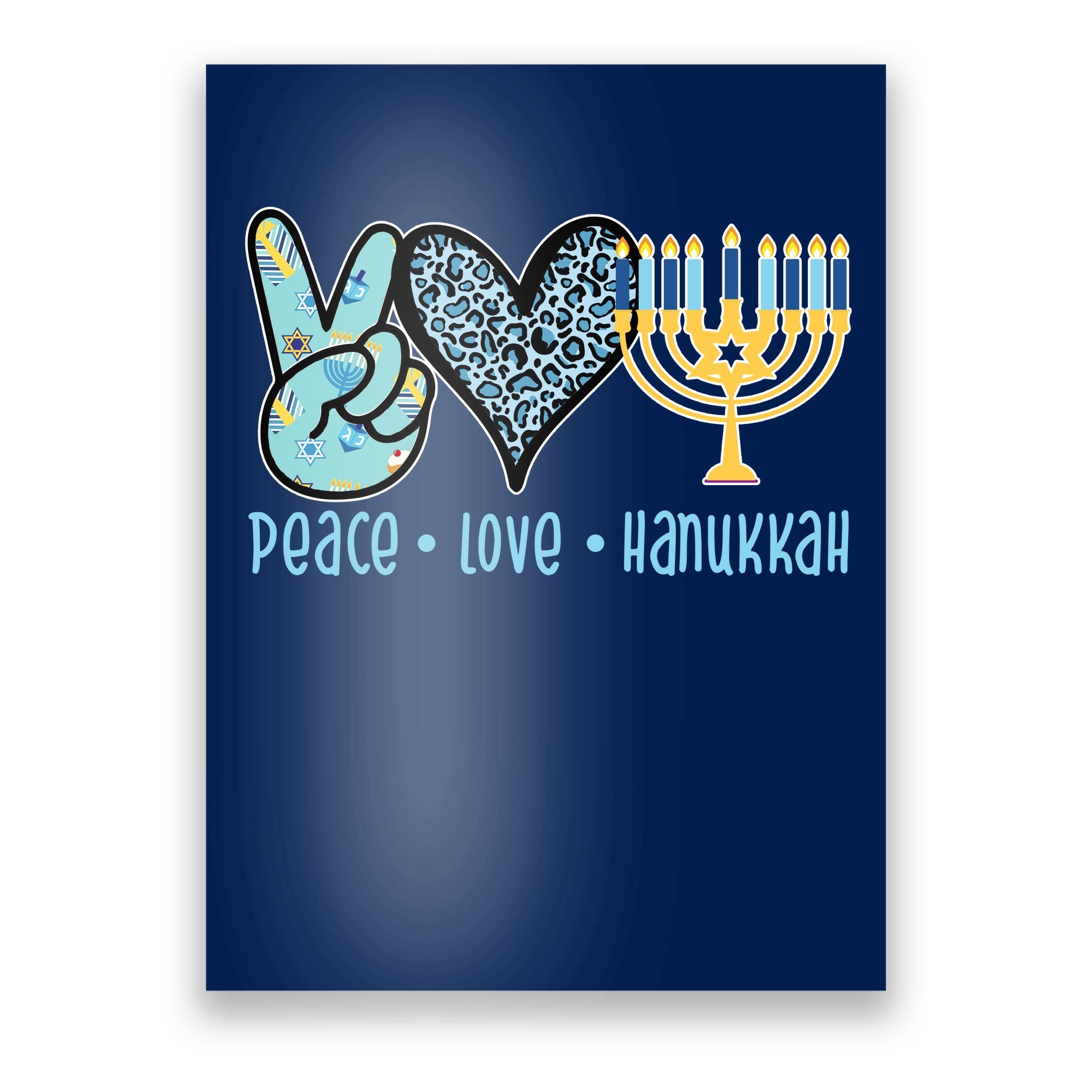 Peace Love Hanukkah 16oz Tumbler