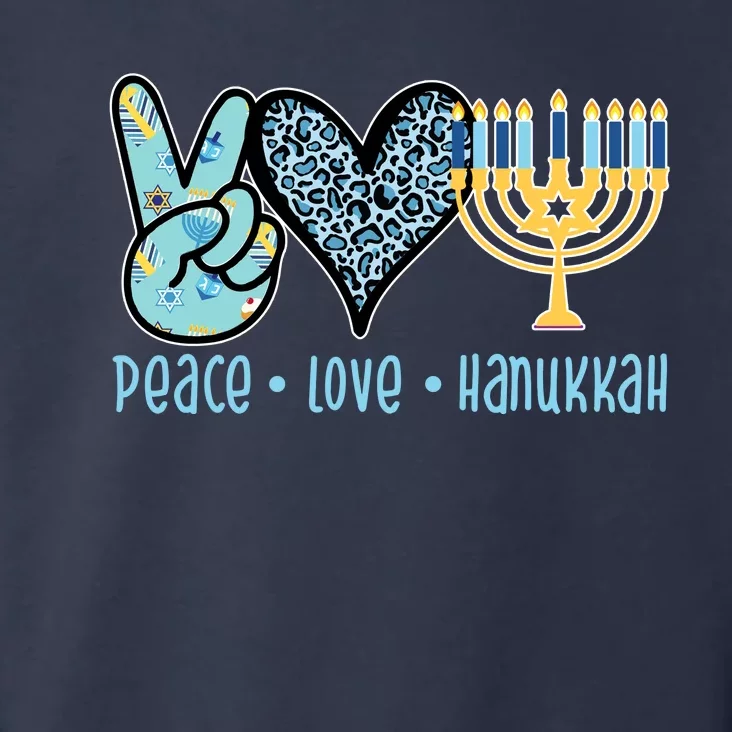 Peace Love Hanukkah Cute Gift Toddler Hoodie