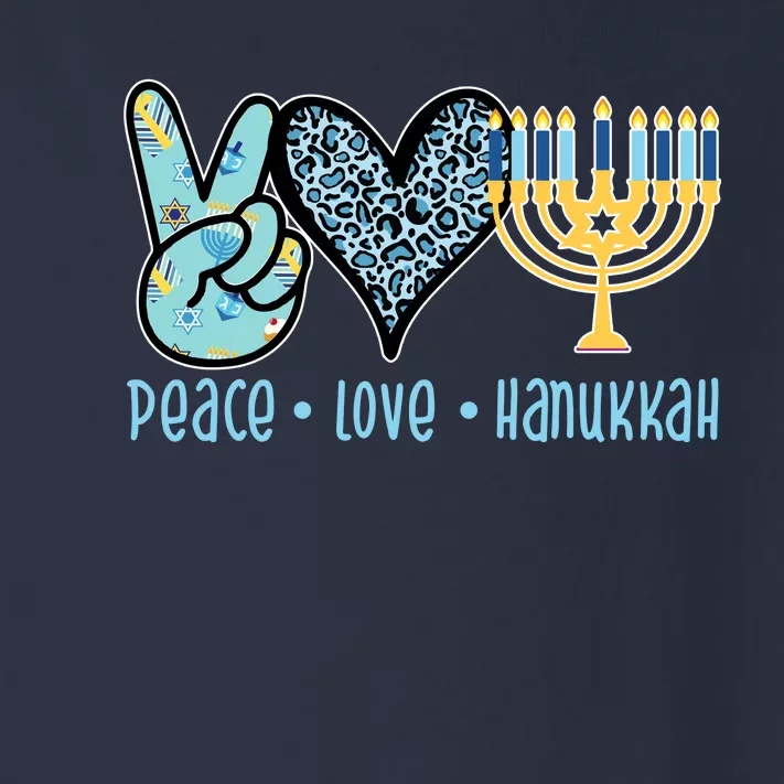 Peace Love Hanukkah Cute Gift Toddler Long Sleeve Shirt