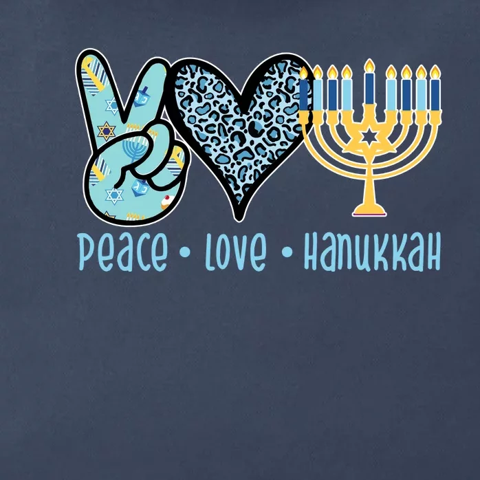 Peace Love Hanukkah Cute Gift Zip Tote Bag