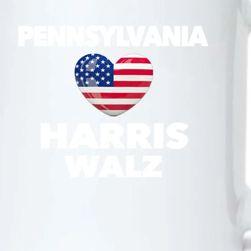 Pennsylvania Loves Harris Walz America Usa Election Pa Gift Black Color Changing Mug