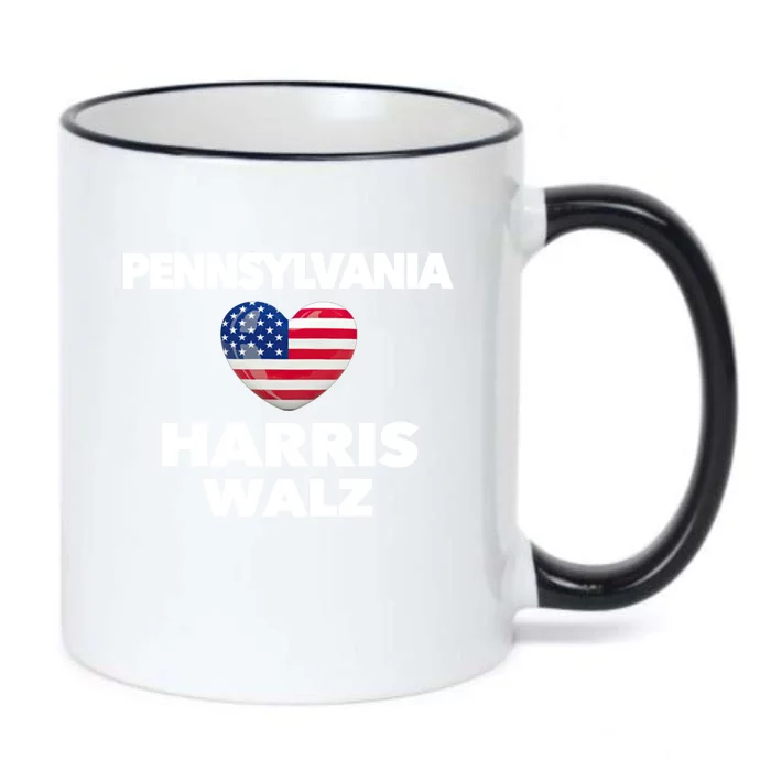 Pennsylvania Loves Harris Walz America Usa Election Pa Gift Black Color Changing Mug