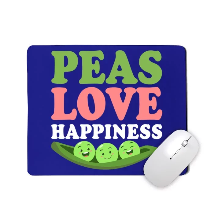 Peas Love Happiness Funny Veganism Veggie Funny Gift Mousepad