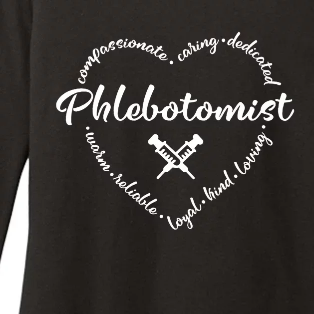 Phlebotomist Life Heart Caring Dedicated Loyal Phlebotomy Gift Womens CVC Long Sleeve Shirt