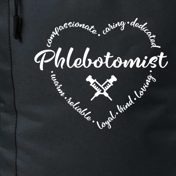 Phlebotomist Life Heart Caring Dedicated Loyal Phlebotomy Gift Daily Commute Backpack