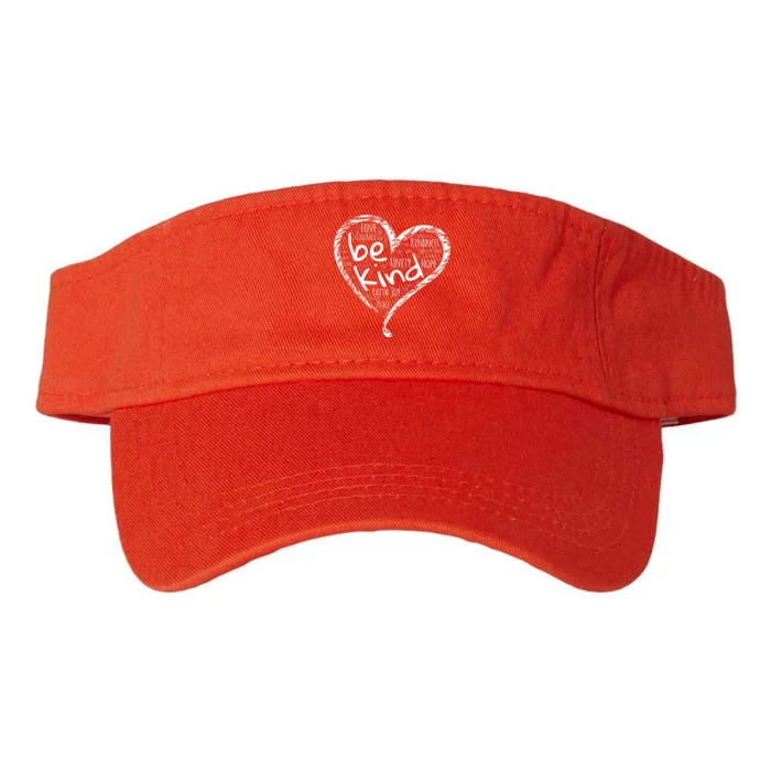 Peace Love Hope Kindness Heart No Bullying Unity Day Orange Valucap Bio-Washed Visor