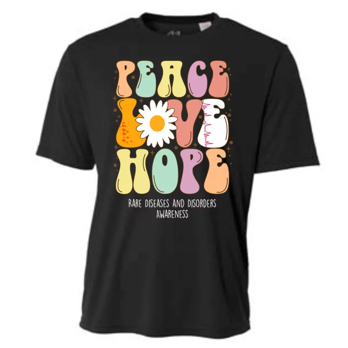 Peace Love Hope Rare Diseases And Disorders Awareness Gift Funny Gift Cooling Performance Crew T-Shirt