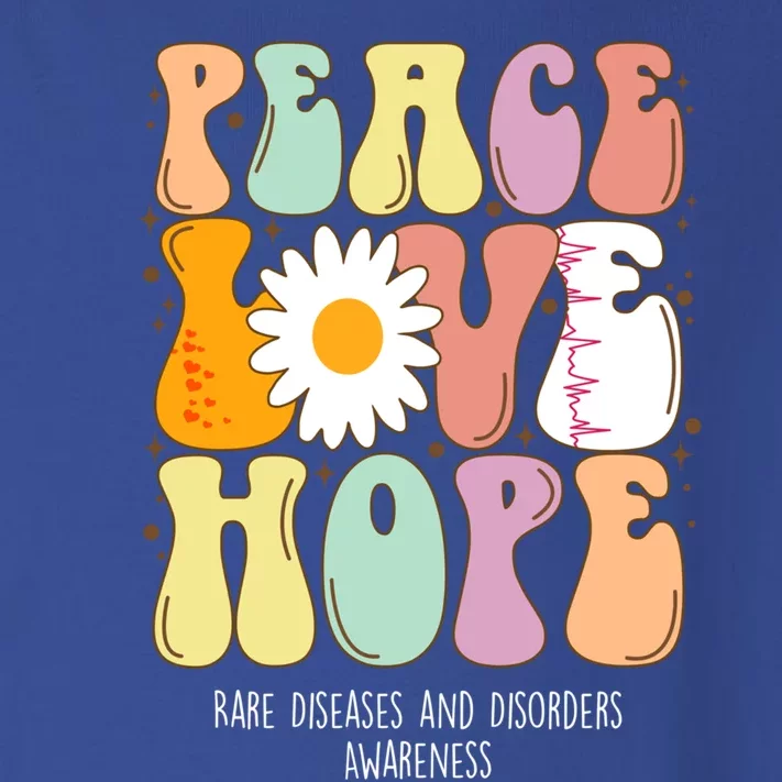 Peace Love Hope Rare Diseases And Disorders Awareness Gift Funny Gift Toddler Long Sleeve Shirt