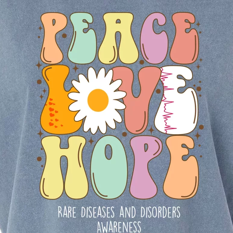 Peace Love Hope Rare Diseases And Disorders Awareness Gift Funny Gift Garment-Dyed Women's Muscle Tee