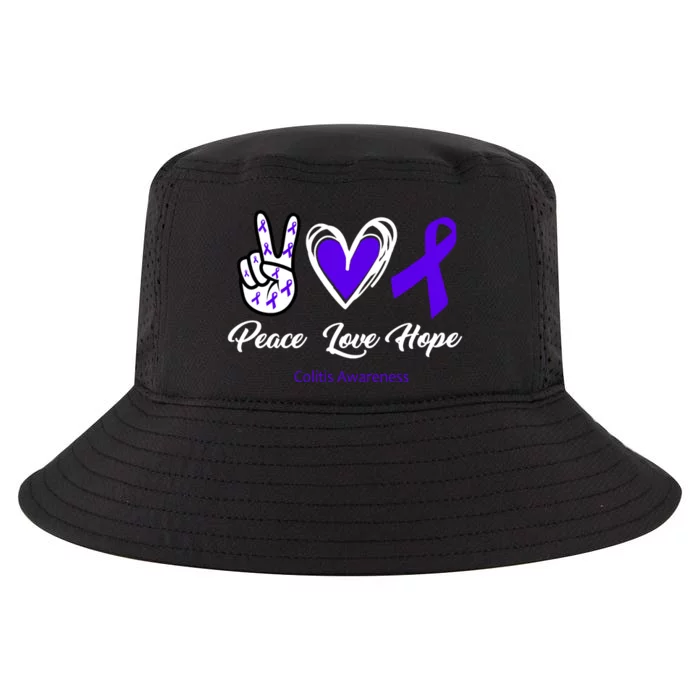 Peace Love Hope Colitis Awareness Cool Comfort Performance Bucket Hat