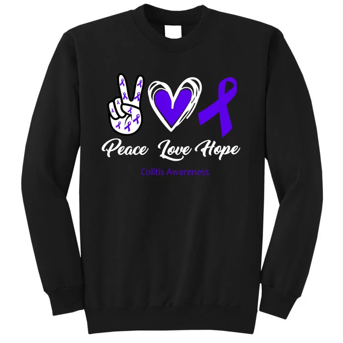 Peace Love Hope Colitis Awareness Sweatshirt