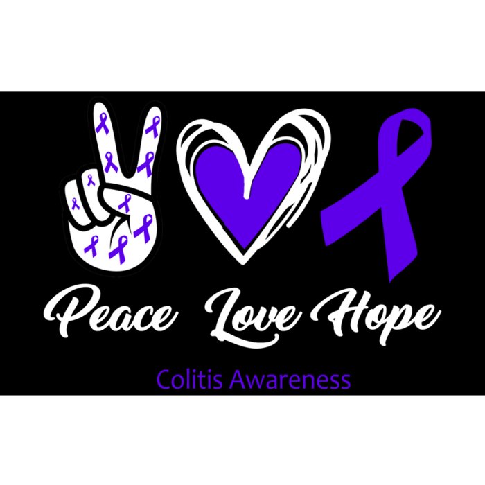 Peace Love Hope Colitis Awareness Bumper Sticker