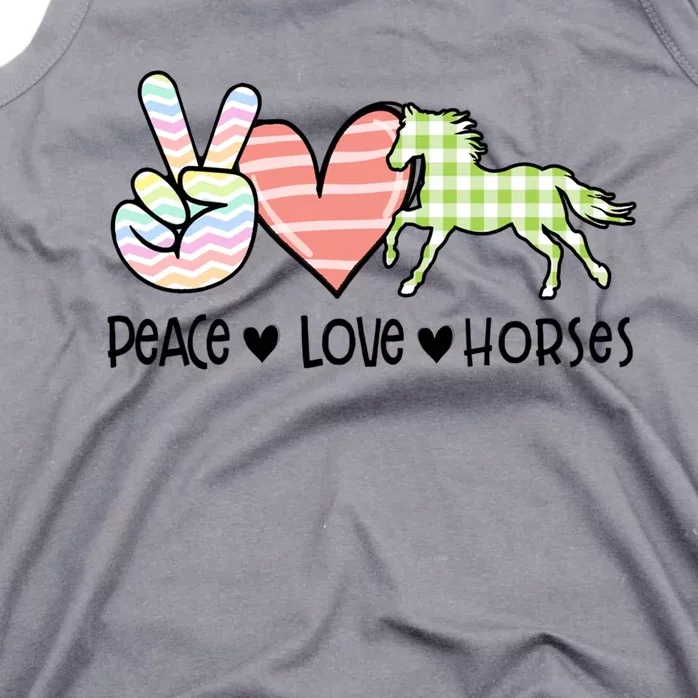 Peace Love Horses Gift Tank Top