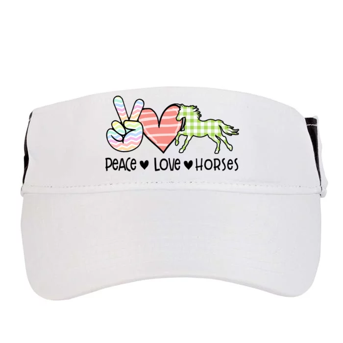 Peace Love Horses Gift Adult Drive Performance Visor