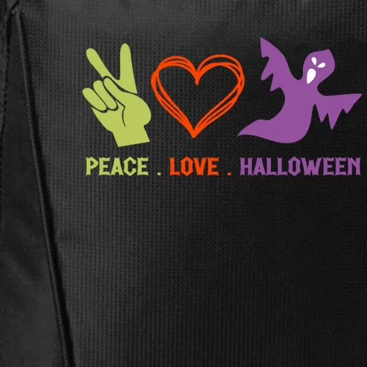 Peace Love Halloween Spirit Spooky Horror Costume Cute Gift City Backpack