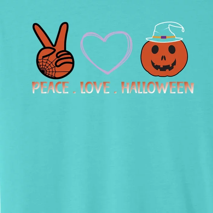 Peace Love Halloween Spirit Spooky Necrocer Cool Gift ChromaSoft Performance T-Shirt