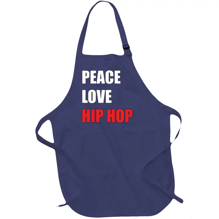 Peace Love Hip Hop Dance Men Women Boy Girl Full-Length Apron With Pocket