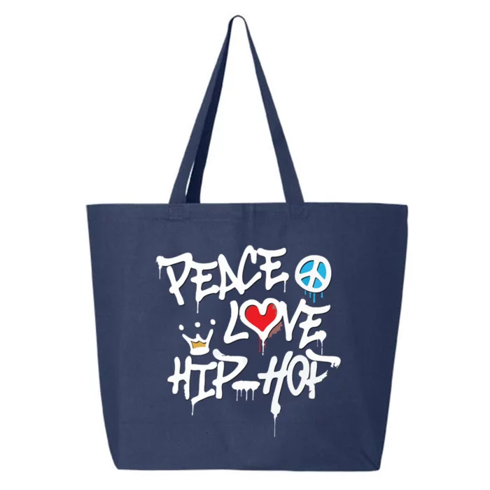 Peace Love Hip Hop Dancing 25L Jumbo Tote