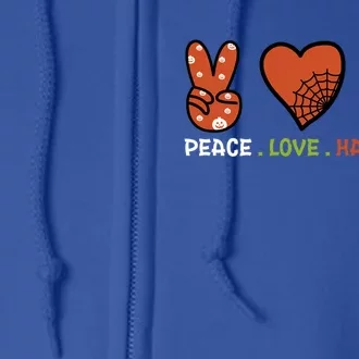 Peace Love Halloween Spirit Spooky Zombie Coffee Great Gift Full Zip Hoodie