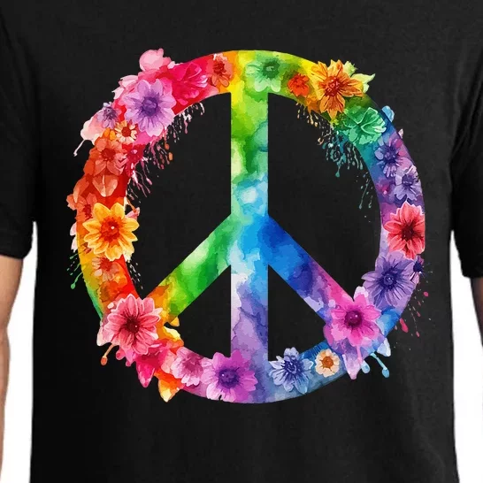 PEACE Love Hippie SIGN LOVE Flower World Peace Day Pajama Set