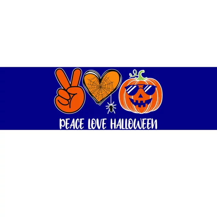 Peace Love Halloween Happy Halloween Pumpkin Meaningful Gift Bumper Sticker