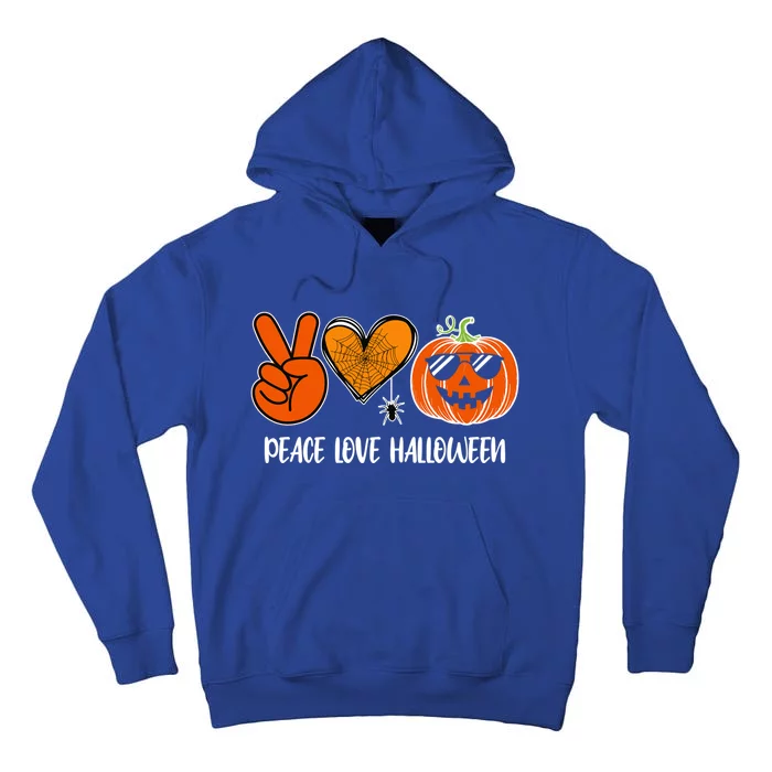 Peace Love Halloween Happy Halloween Pumpkin Meaningful Gift Tall Hoodie