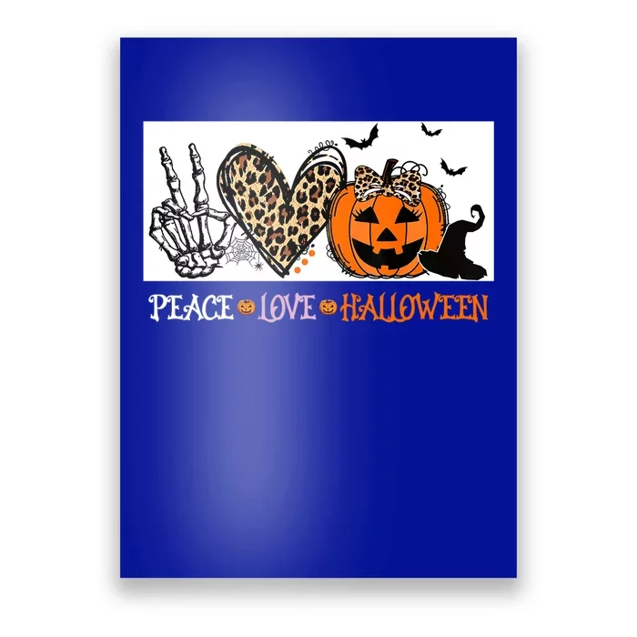 Peace Love Halloween Happy Halloween Pumpkin Cool Gift Poster