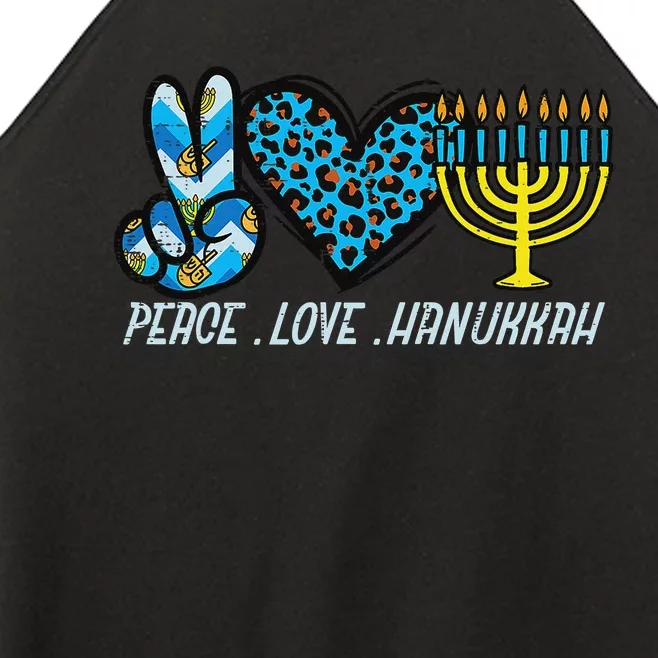 Peace Love Hanukkah Jewish Hanukkah Chanukah Women’s Perfect Tri Rocker Tank