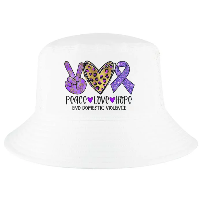 Peace Love Hope End Domestic Violence Awareness Cool Comfort Performance Bucket Hat