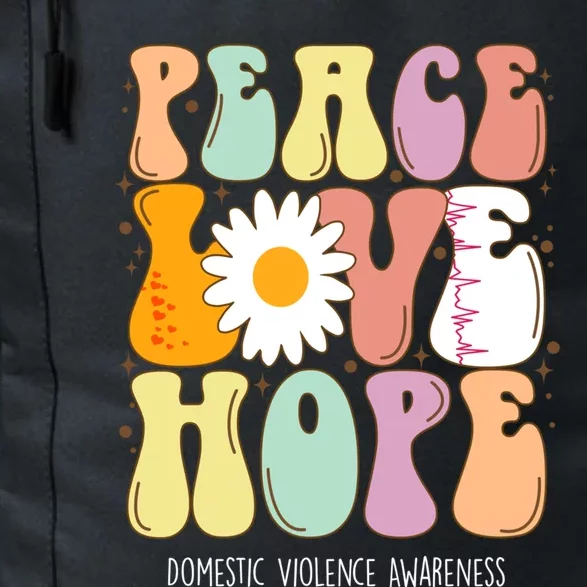 Peace Love Hope Domestic Violence Awareness Gift Daily Commute Backpack