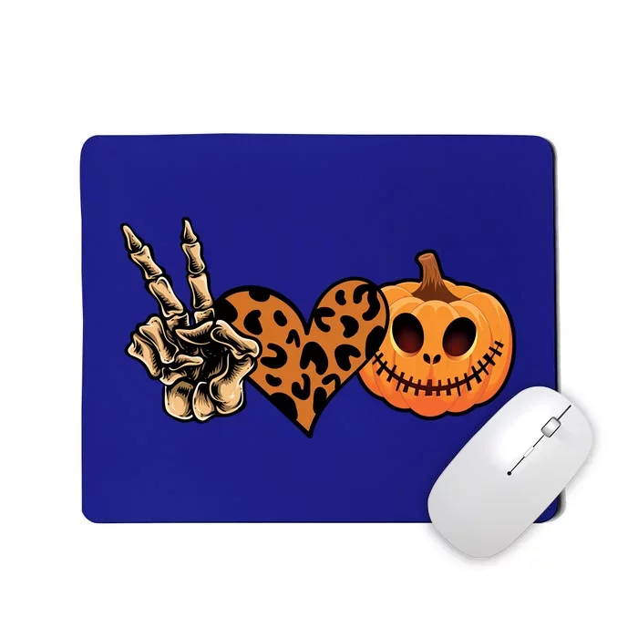 Peace Love Halloween Pumpkin Leopard Happy Halloween Meaningful Gift Mousepad