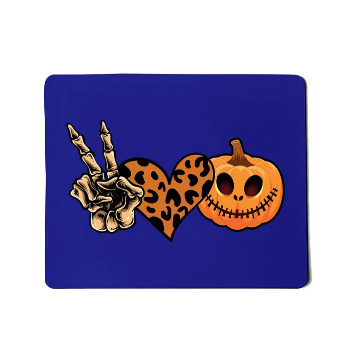 Peace Love Halloween Pumpkin Leopard Happy Halloween Meaningful Gift Mousepad