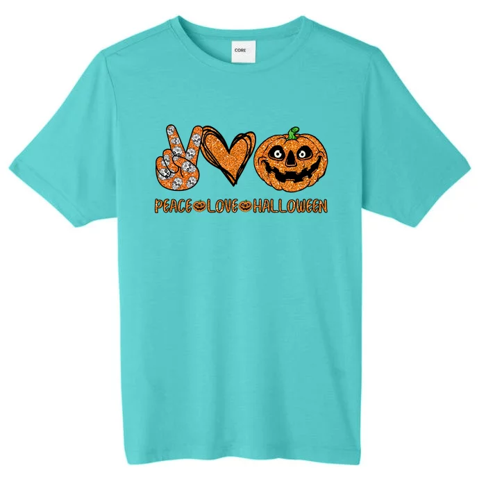 Peace Love Halloween Funny Cool Gift ChromaSoft Performance T-Shirt