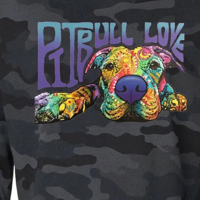 Pitbull Love Hoodie Unisex Cropped Pullover Crew