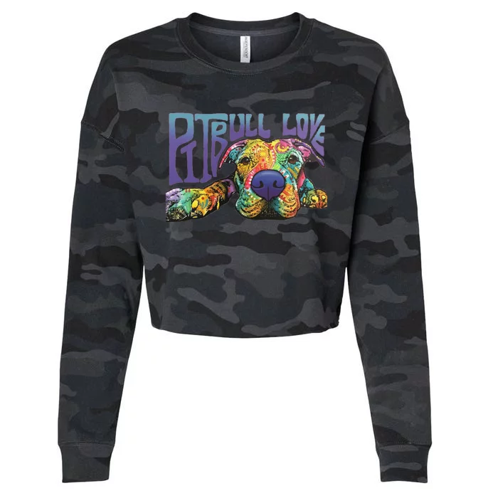 Pitbull Love Hoodie Unisex Cropped Pullover Crew