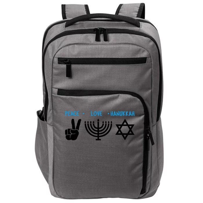 Peace Love Hanukkah Jewish Hanukkah Chanukah Impact Tech Backpack