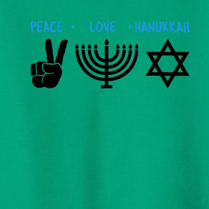 Peace Love Hanukkah Jewish Hanukkah Chanukah Toddler T-Shirt