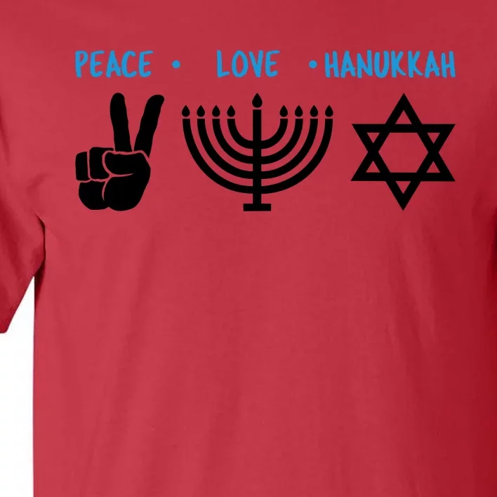 Peace Love Hanukkah Jewish Hanukkah Chanukah Tall T-Shirt