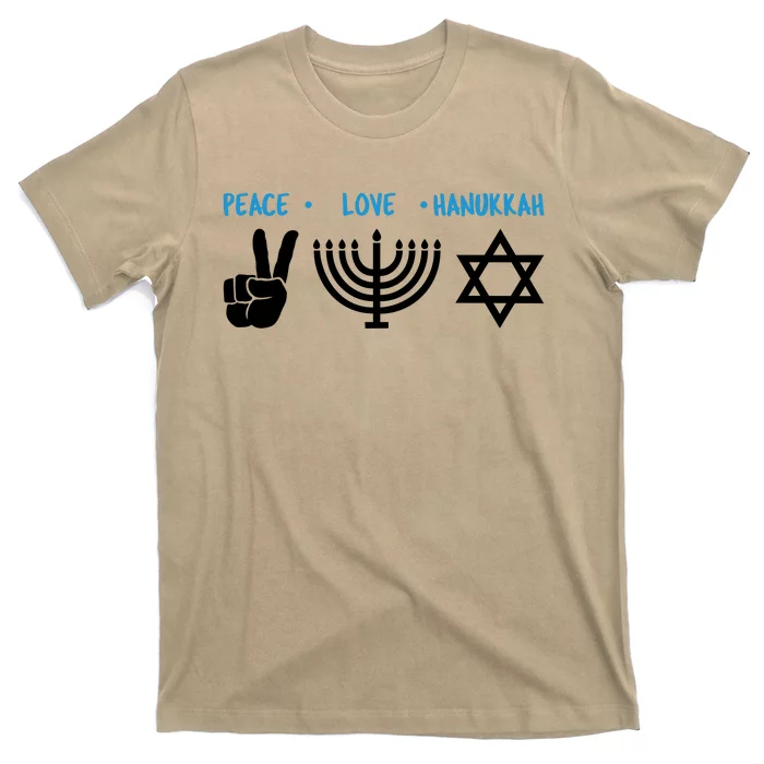 Peace Love Hanukkah Jewish Hanukkah Chanukah T-Shirt