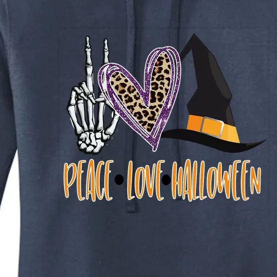 Peace Love Halloween Gift Women's Pullover Hoodie