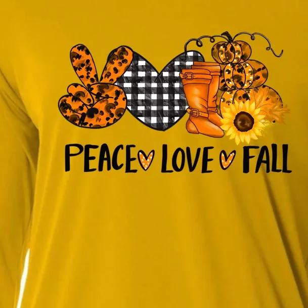 Peace Love Halloween Gift Cooling Performance Long Sleeve Crew