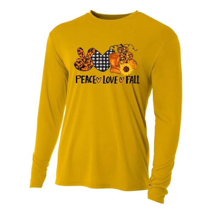 Peace Love Halloween Gift Cooling Performance Long Sleeve Crew