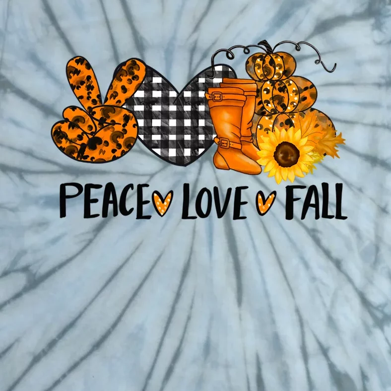 Peace Love Halloween Gift Tie-Dye T-Shirt