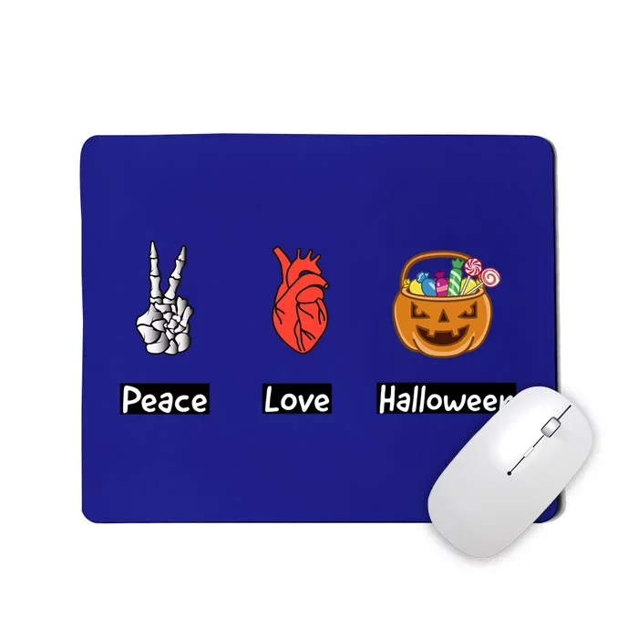 Peace Love Halloween Design Gift Mousepad