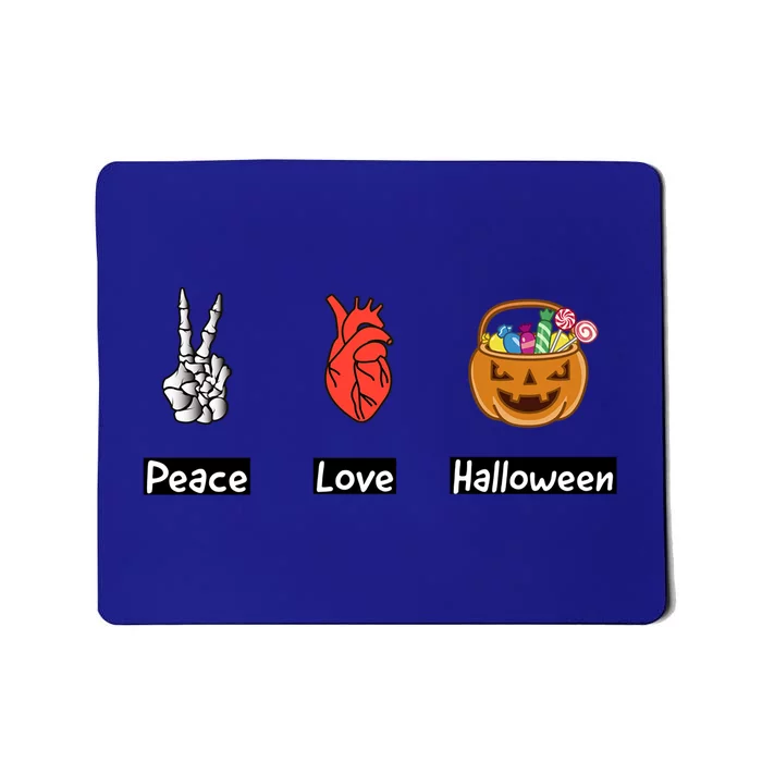 Peace Love Halloween Design Gift Mousepad