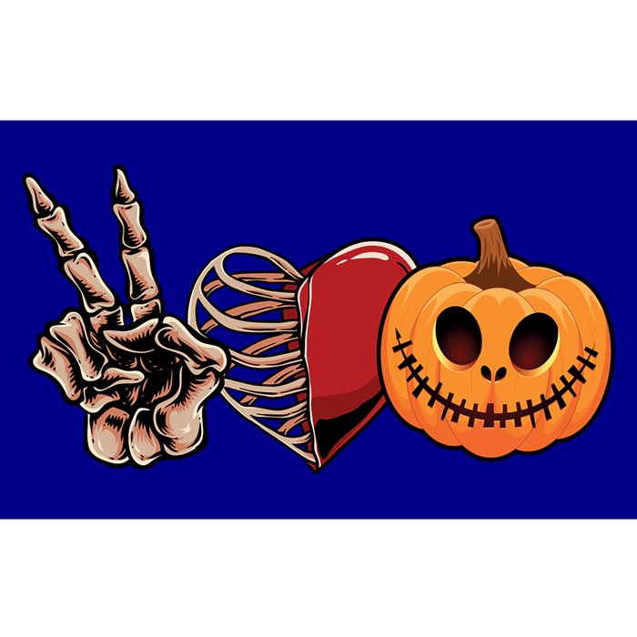 Peace Love Halloween Pumpkin Funny Happy Halloween Cute Gift Bumper Sticker