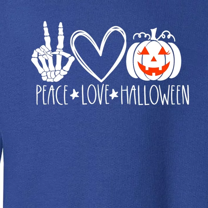 Peace Love Halloween Pumpkin Teen Jackolantern Gift Toddler Sweatshirt