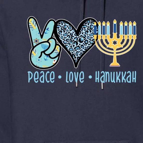 Peace Love Hanukkah Premium Hoodie