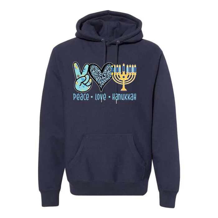 Peace Love Hanukkah Premium Hoodie