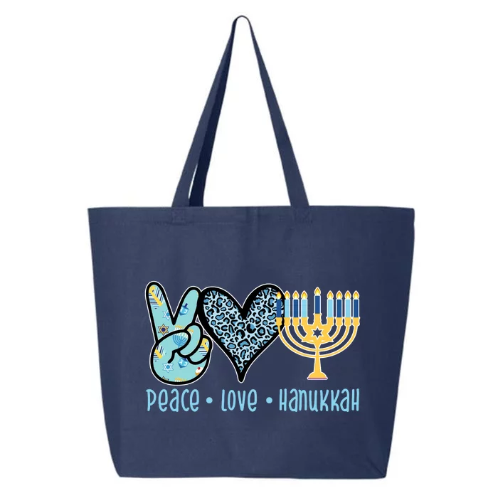 Peace Love Hanukkah 25L Jumbo Tote